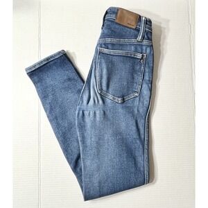 Madewell Jeans Women's 24‎ Blue 10" High Rise Skinny Stretch Preppy Bon Chic